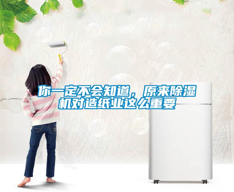 你一定不會知道，原來除濕機對造紙業(yè)這么重要