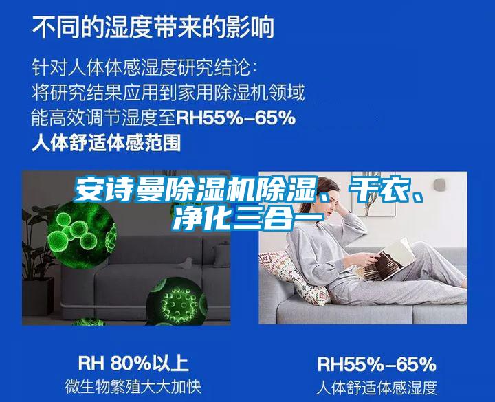 安詩曼除濕機除濕、干衣、凈化三合一