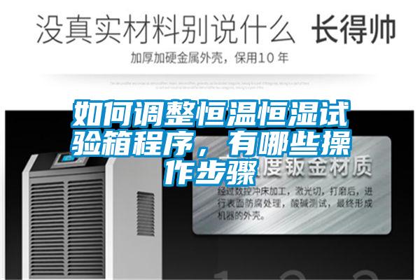 如何調(diào)整恒溫恒濕試驗(yàn)箱程序，有哪些操作步驟