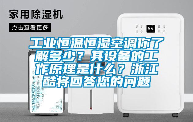 工業(yè)恒溫恒濕空調你了解多少？其設備的工作原理是什么？浙江酷將回答您的問題