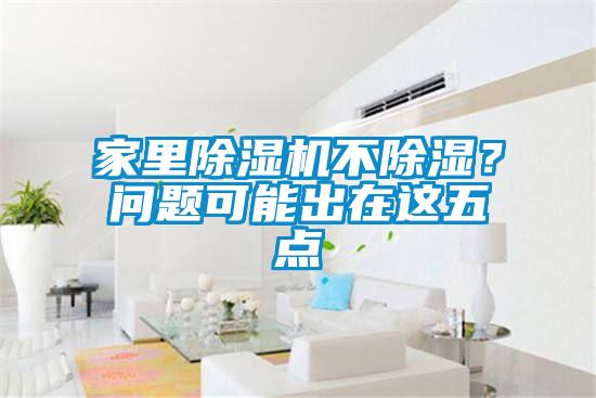 家里除濕機(jī)不除濕？問(wèn)題可能出在這五點(diǎn)