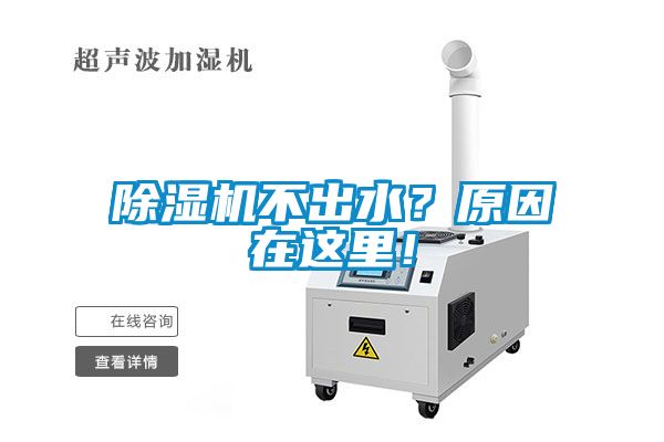 除濕機不出水？原因在這里！