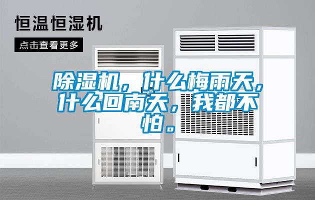 除濕機，什么梅雨天，什么回南天，我都不怕。